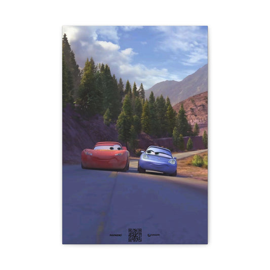 Sunset Route Drive — Matte Canvas