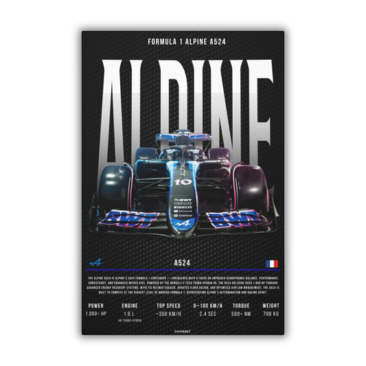 Formula 1 Alpine A524 (Canvas)