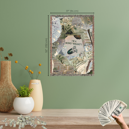 Money Magnet Woven Blanket