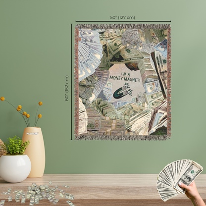 Money Magnet Woven Blanket