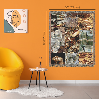 Manifest Money Woven Blanket