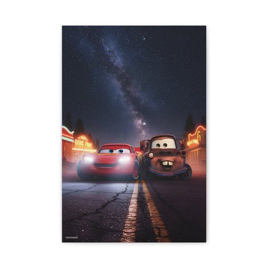 Radiator Springs Night — Matte Canvas