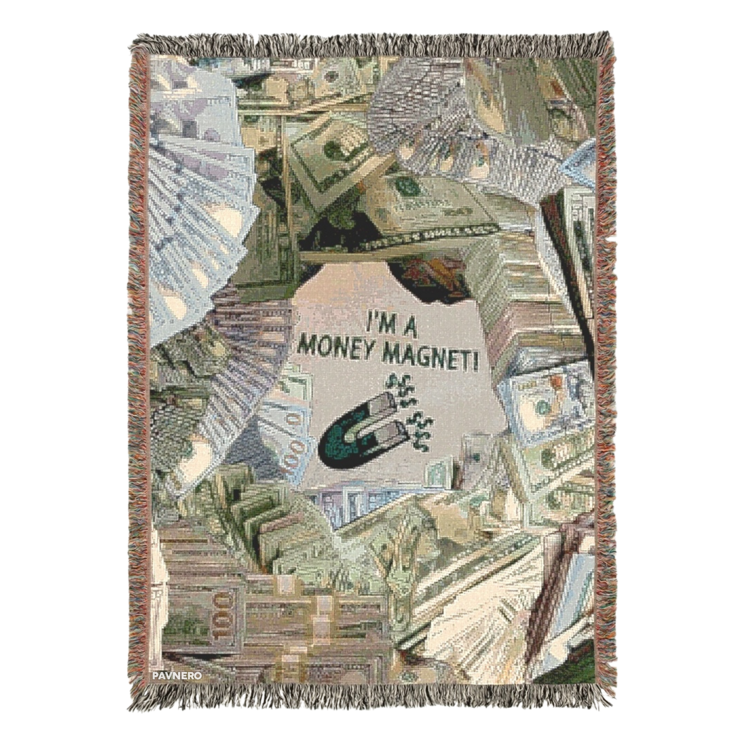 Money Magnet Woven Blanket