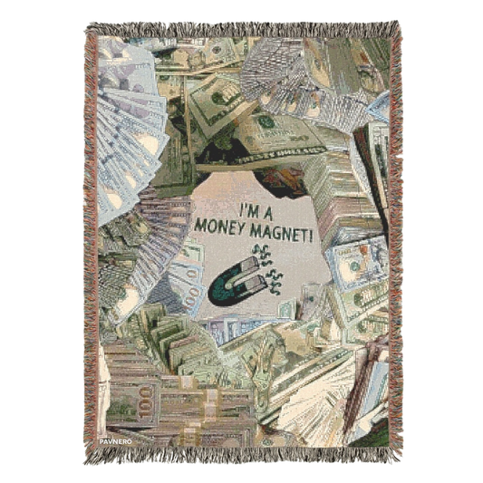 Money Magnet Woven Blanket