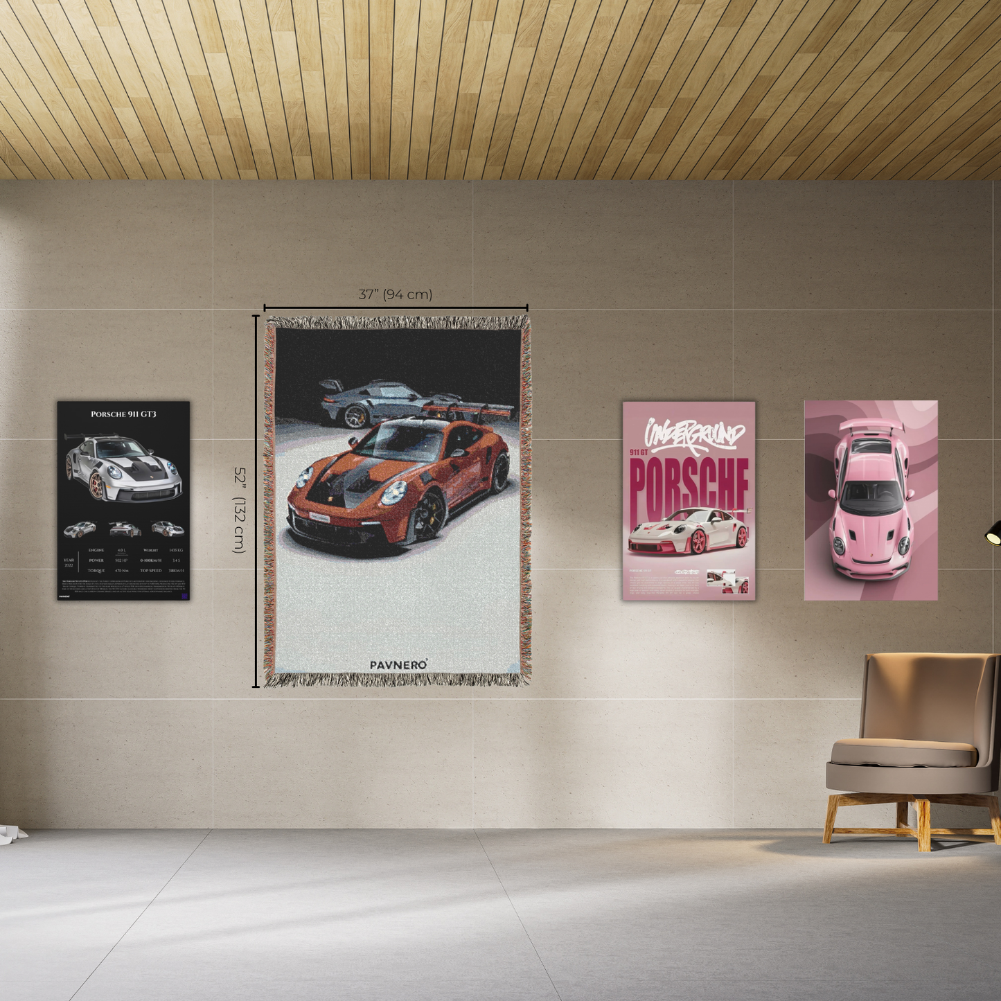 Pavnero® Porsche 911 GT3 RS- Woven Blanket
