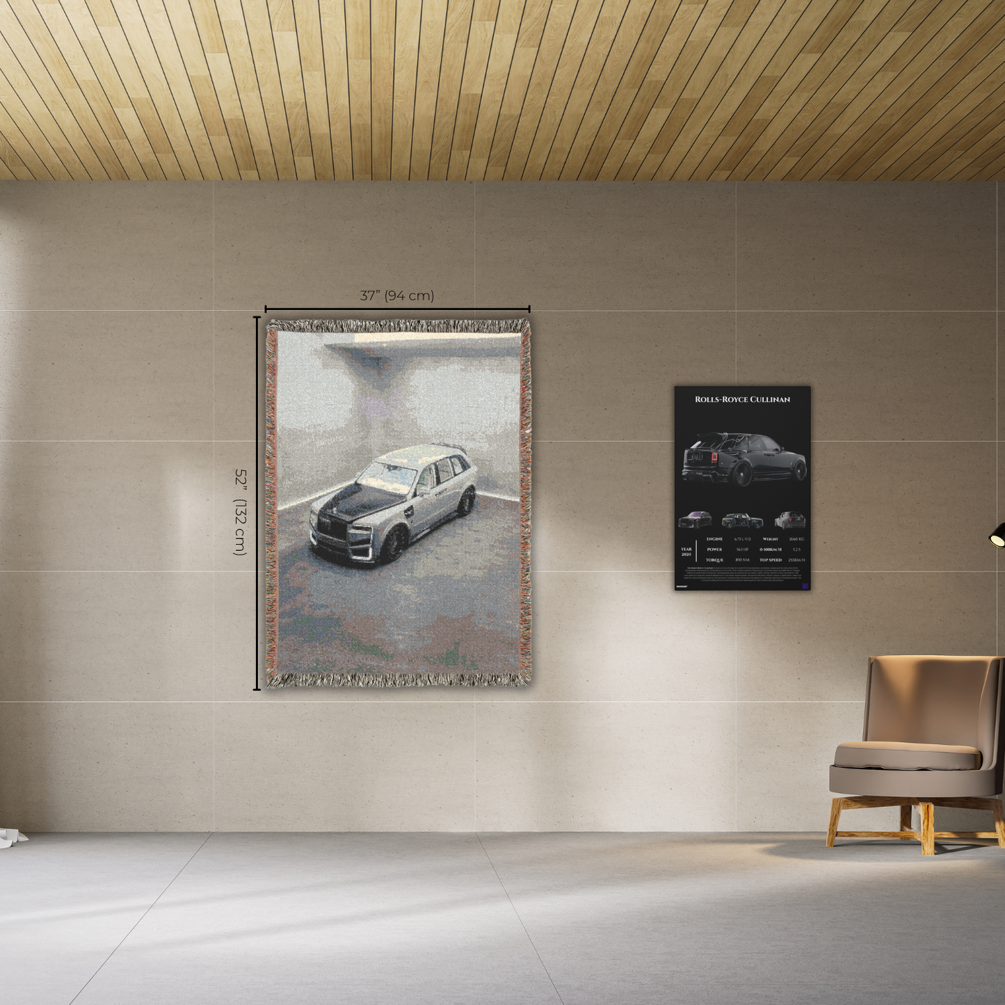 Pavnero® Rolls Royce CULLINAN - Woven Blanket