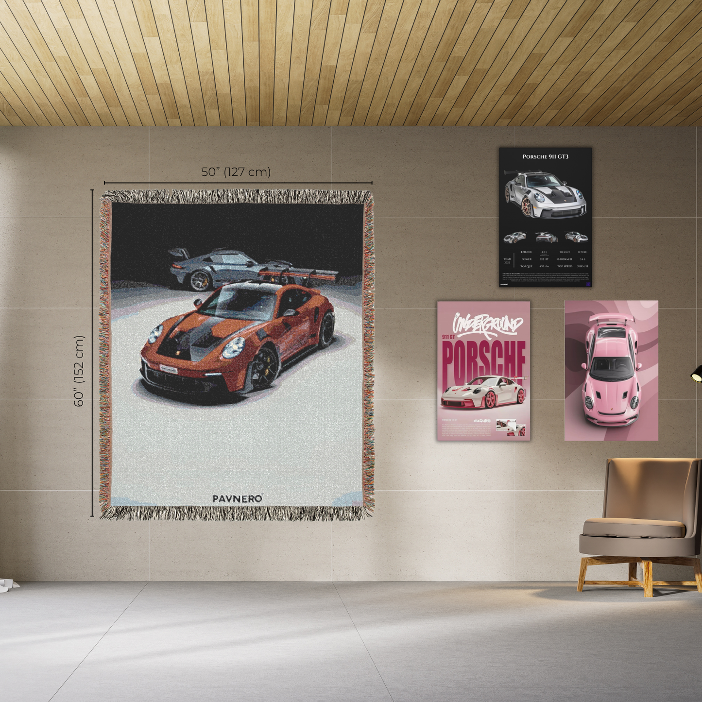 Pavnero® Porsche 911 GT3 RS- Woven Blanket