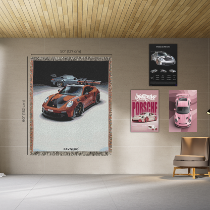 Pavnero® Porsche 911 GT3 RS- Woven Blanket
