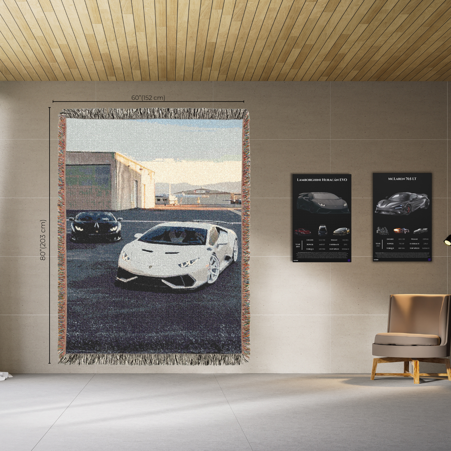 Pavnero® Lamborghini Huracan EVO-  Woven Blanket