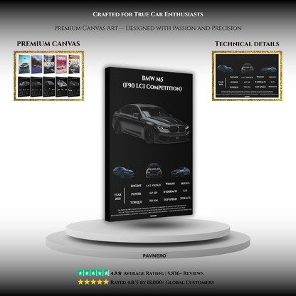 Pavnero® BMW M5 Competition Matte Canvas