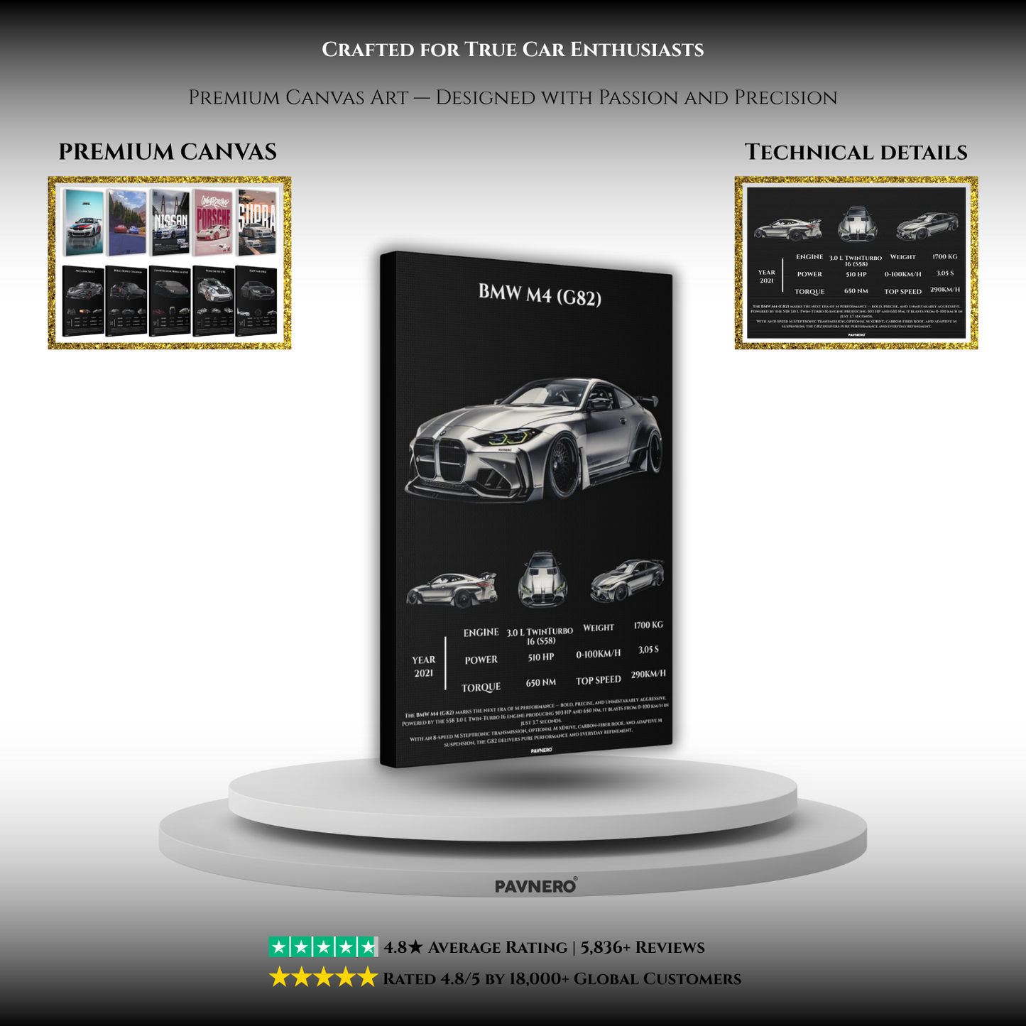 Pavnero® BMW M4 (G82) Matte Canvas