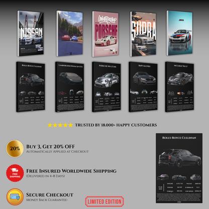 Pavnero® Rolls-Royce Cullinan Matte Canvas