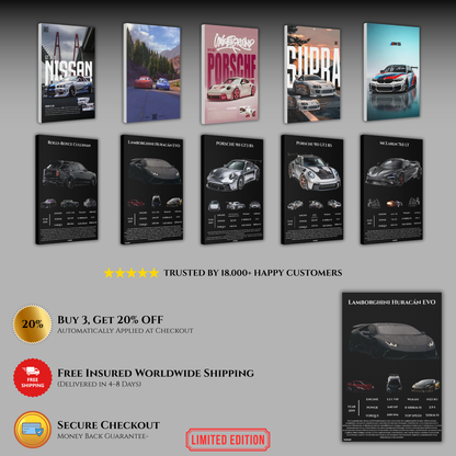 Pavnero® Lamborghini Huracán EVO Matte Canvas