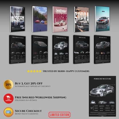 Pavnero® Porsche 911 GT3 RS Matte Canvas