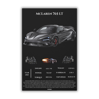 Pavnero® McLaren 765 LT Matte Canvas