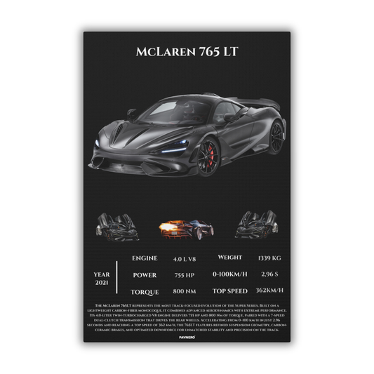 Pavnero® McLaren 765 LT Matte Canvas
