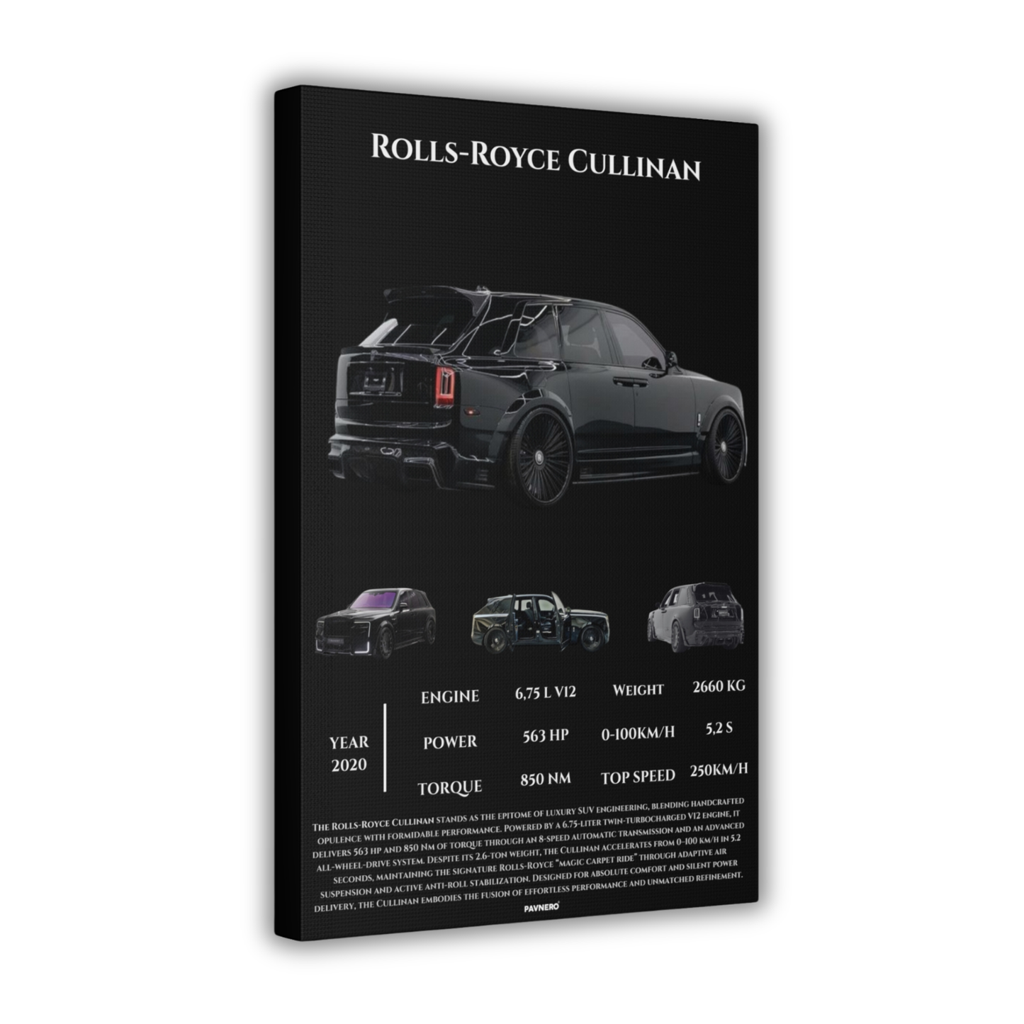Pavnero® Rolls-Royce Cullinan Matte Canvas