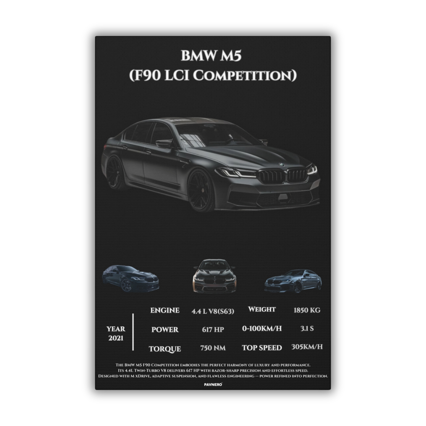 Pavnero® BMW M5 Competition Matte Canvas