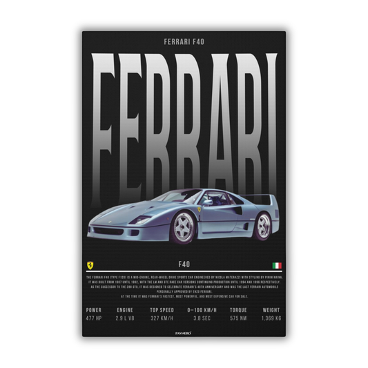 Ferrari F40 (Canvas)