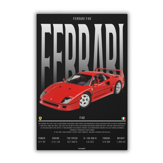Ferrari F40 (Canvas)