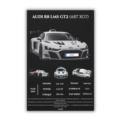 Pavnero® AUDI R8 LMS GT2 Matte Canvas