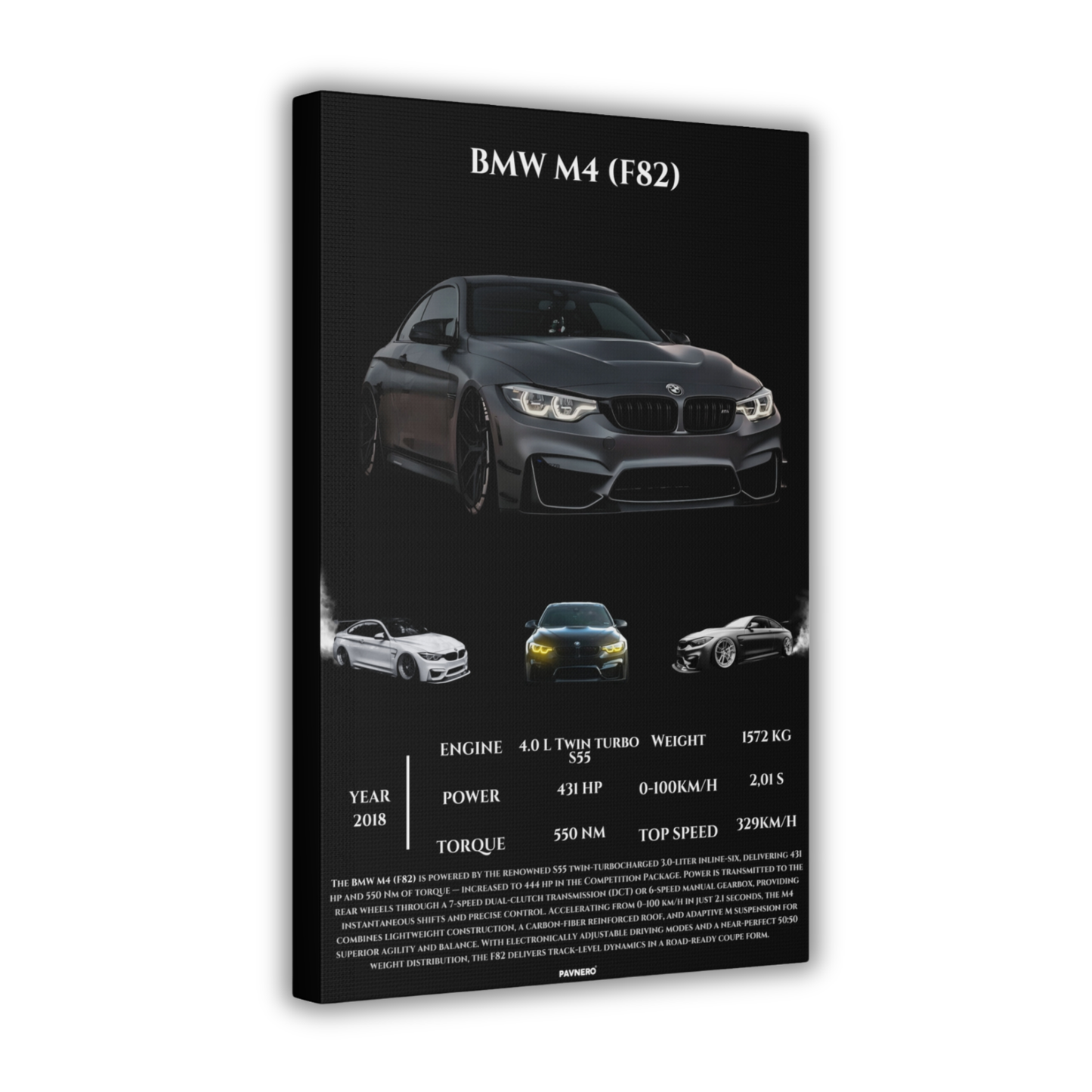 Pavnero® BMW M4 F82 Matte Canvas