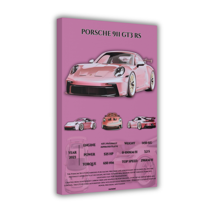 Pavnero® Pink Porsche 911 GT3 RS Matte Canvas