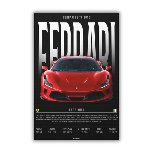Ferrari F8 Tributo (Canvas)