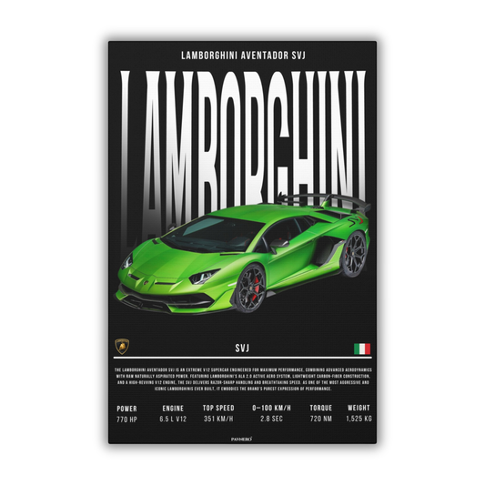 Lamborghini Aventador SVJ (Canvas)